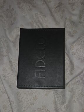 Fidelo Black Leather Card & Key Holder - Slim Men's Accessory (No Straps)